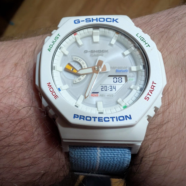 Casio G-Shock GA-B2100 on the author's wrist